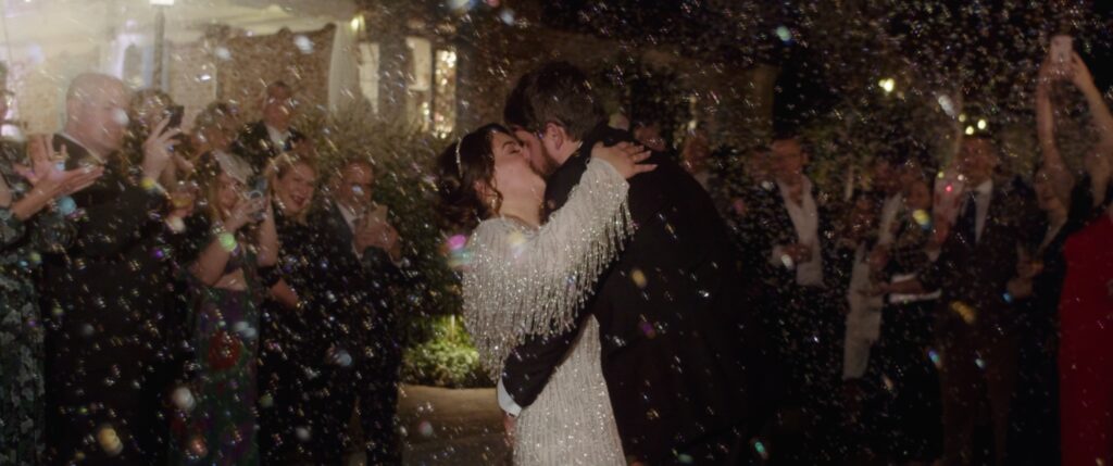 Wedding Bubble exit at Casa Feliz Orlando Florida